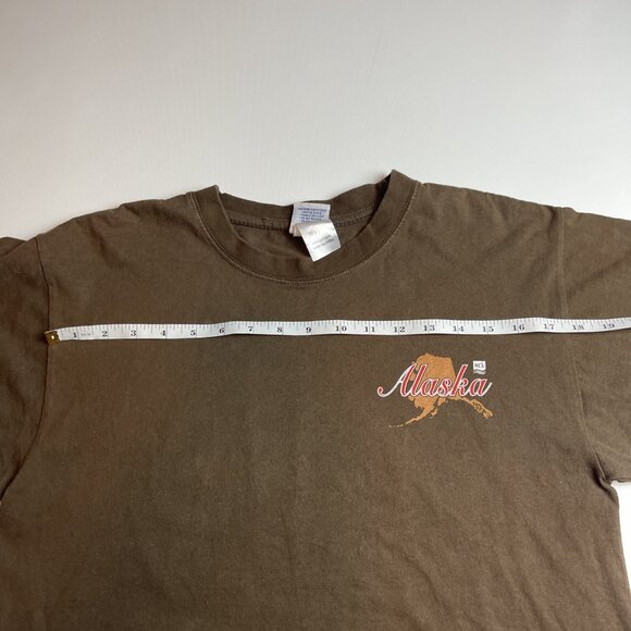 VTG Y2K Norwegian Cruise Line T shirt Mens M Alaska Brown Animal Wildlife - Picture 12 of 15